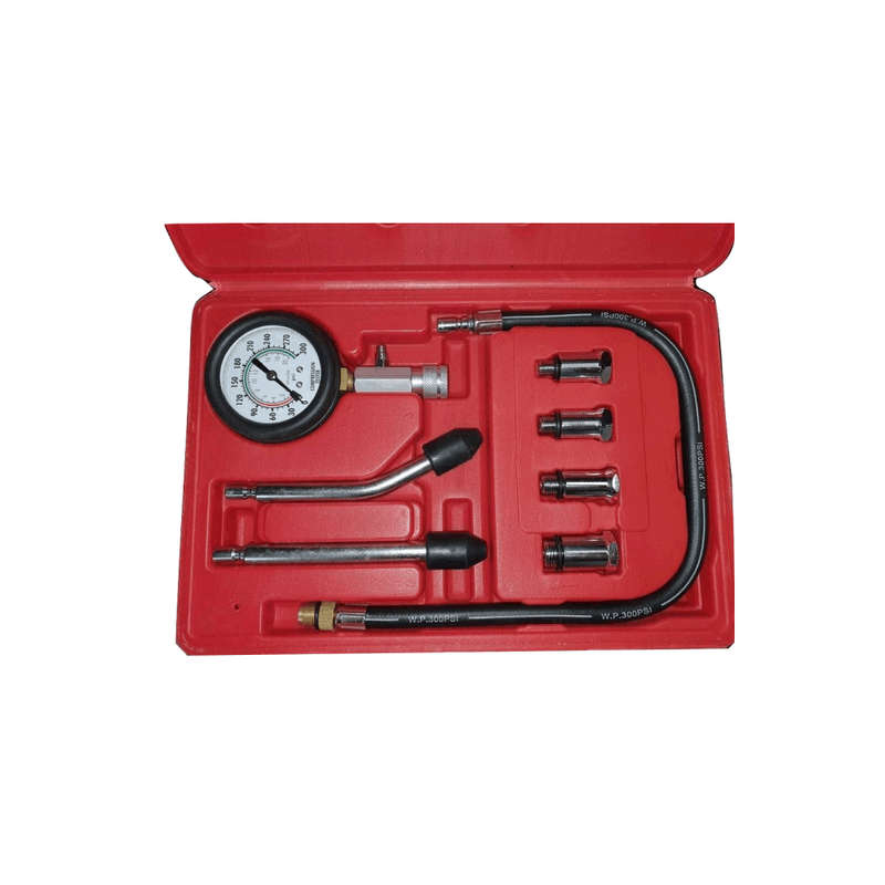 8 Piece Petrol Cylinder Compression Tester Kit
