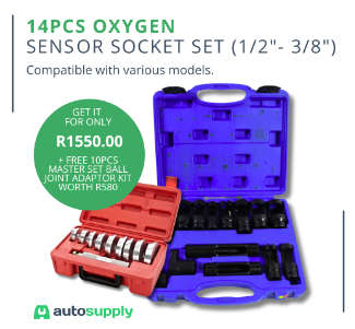 14pcs Oxygen Sensor Socket Set (1/2"- 3/8")