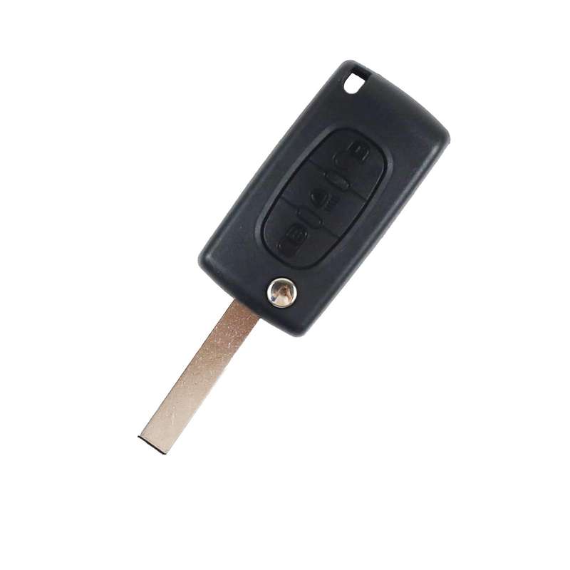 Peugeot 207, 307, 308, 407, 807, Expert, Partner, CC, SW | Complete Remote Key (3 Button, HU83 Bl...