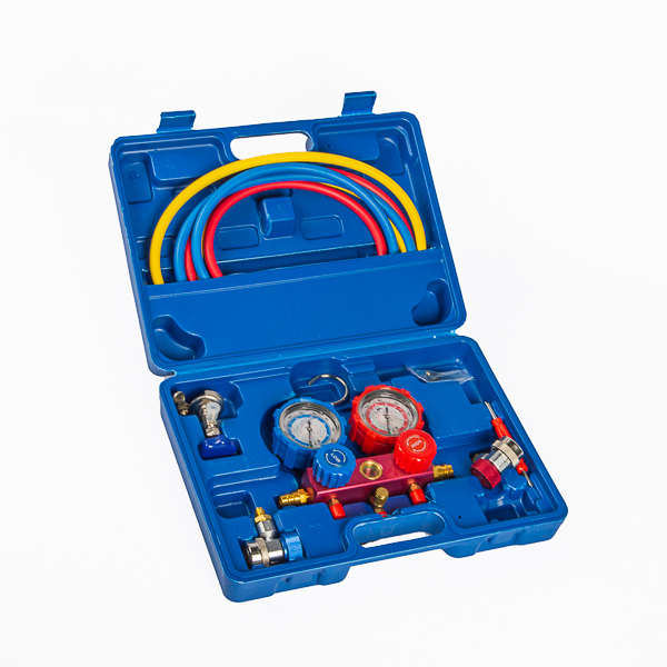 Manifold Gauge Set Diagnostic A/C Tool Kit R22 | R134a | R410a Refrigeration Brass Auto Service