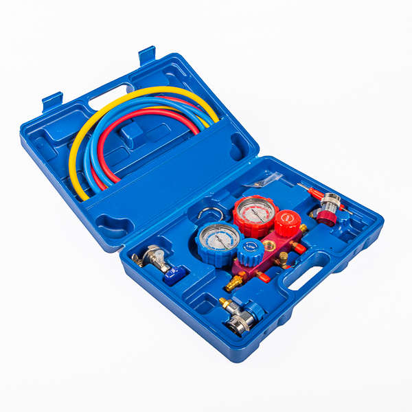 Manifold Gauge Set Diagnostic A/C Tool Kit R22 | R134a | R410a Refrigeration Brass Auto Service