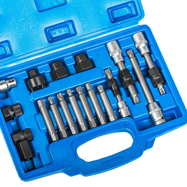 18pc Alternator Freewheel Pulley Removal Set