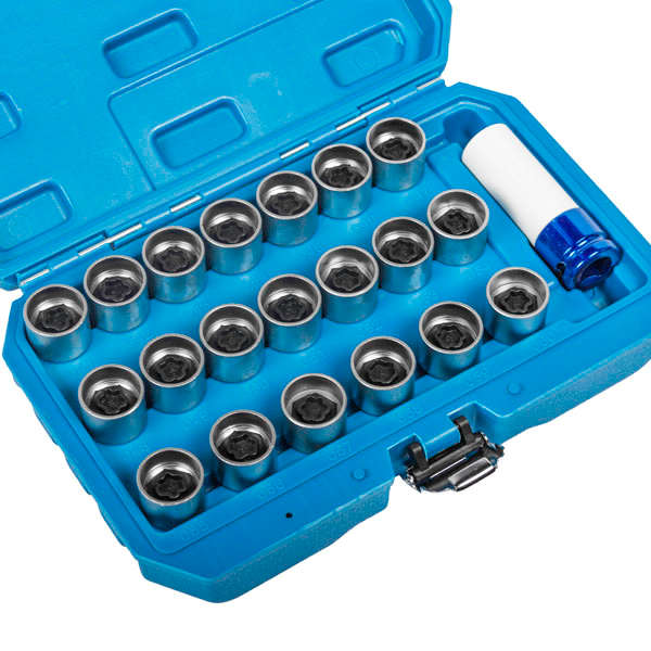 BMW Locking Wheel Nut Stud Remover Tool Kit 21pc Unique Master Lock Key Set