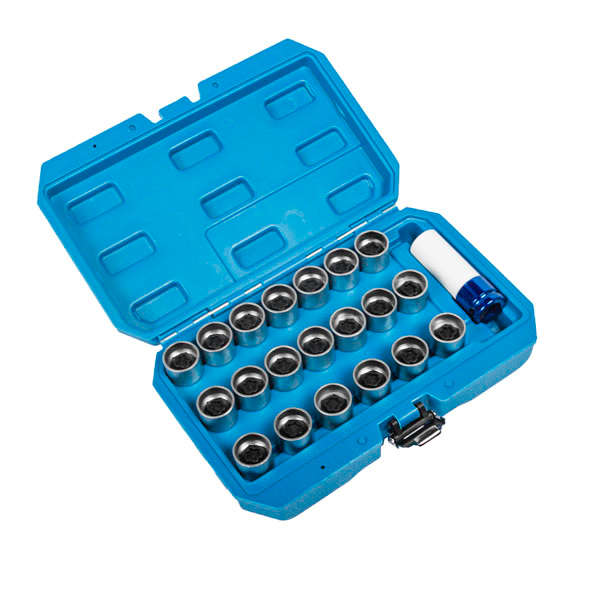 BMW Locking Wheel Nut Stud Remover Tool Kit 21pc Unique Master Lock Key Set