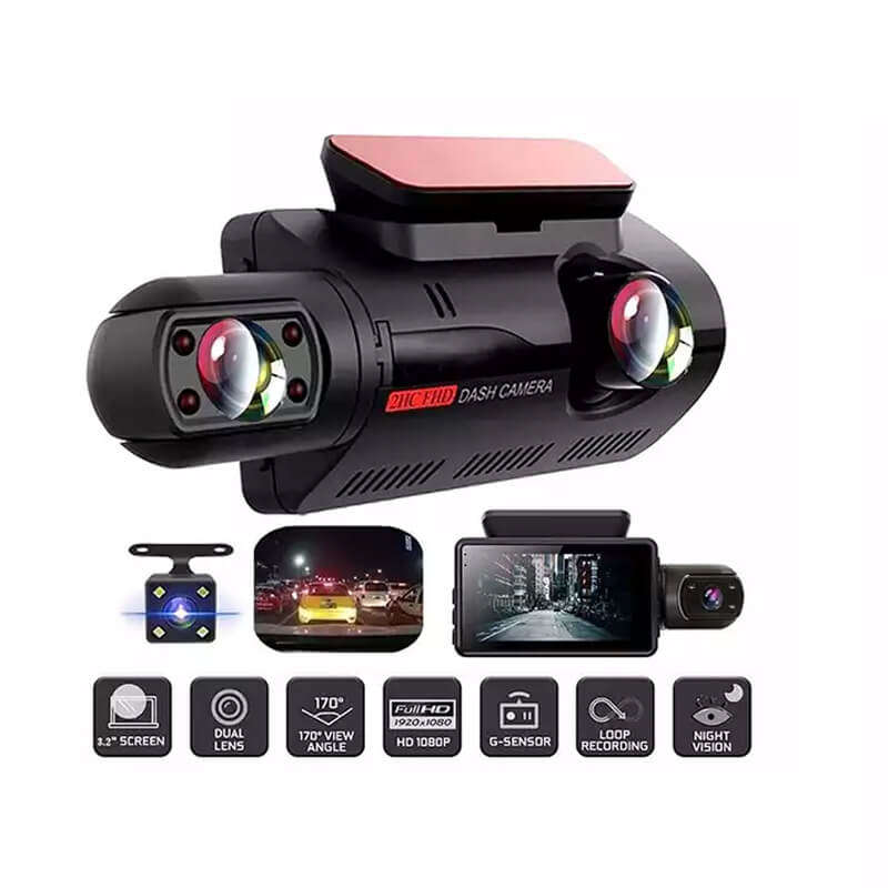 Car Dash Cam | 3 Inch 1080P DVR | Motion Detections | Night Vision | Loop Record Detector