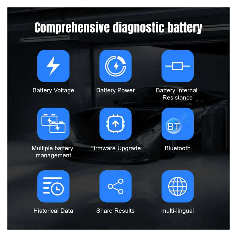 Konnwei BK200 Ultimate 6V/12V/24V Bluetooth Battery Tester