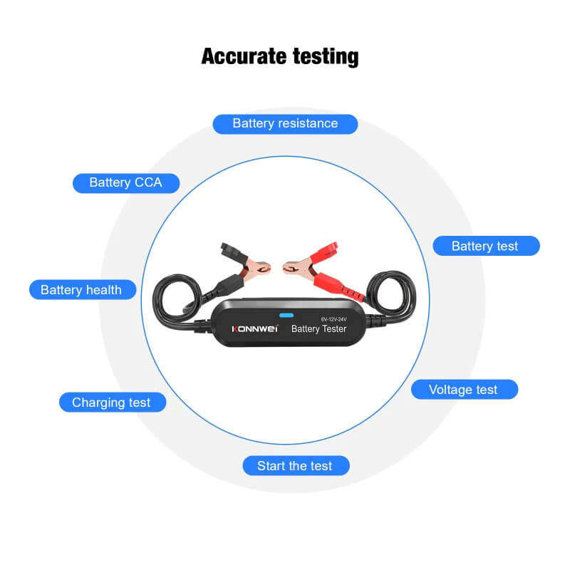 Konnwei BK200 Ultimate 6V/12V/24V Bluetooth Battery Tester