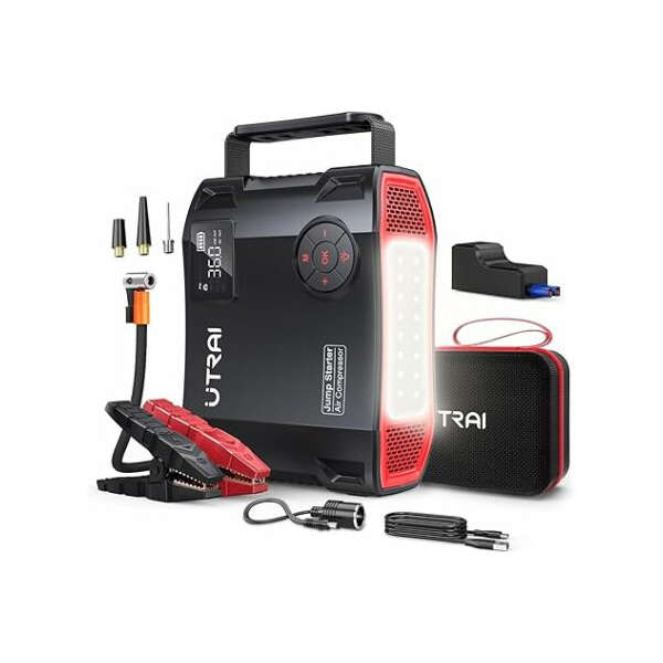 UTRAI JStar 5 Ultimate 4-in-1 Powerhouse  Jump Starter, Air Compressor, Power Bank, & LED Flas...