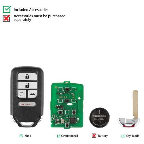 Autel IKEY Premium Style Smart Programmable Key5 Buttons (Honda Style)