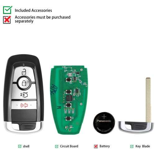 Autel IKEY Smart Programmable Key 4 Buttons (Ford Style)