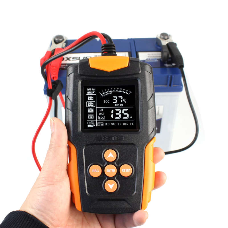 Car & Truck Battery Tester 12V 24V DC Charger Analyzer Capacity Load Tester Cranking System Test ...