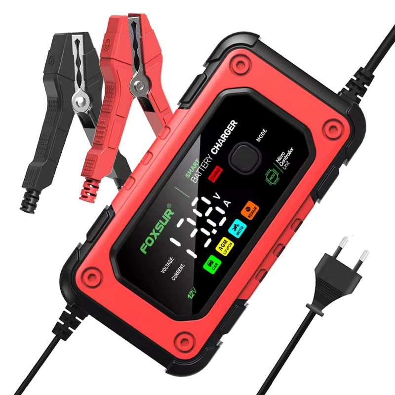 Rechargeable Smart Fast Car Auto Lead-Acid Battery Charger with LCD Display 12V 7A