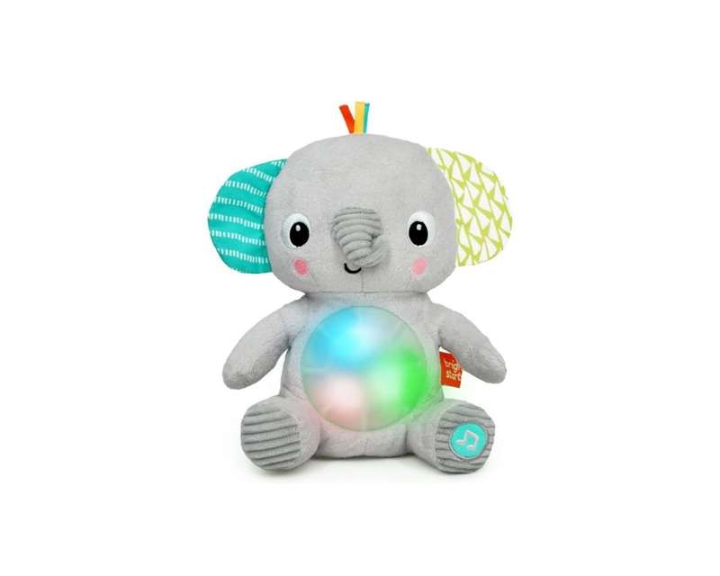 Bright Starts Hug-A-Bye Baby Musical Light Up Soft Toy- Elephant