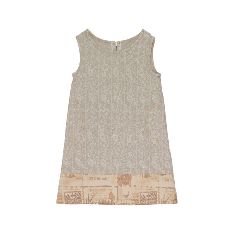 Girls Dress - Brown flower pattern Dress