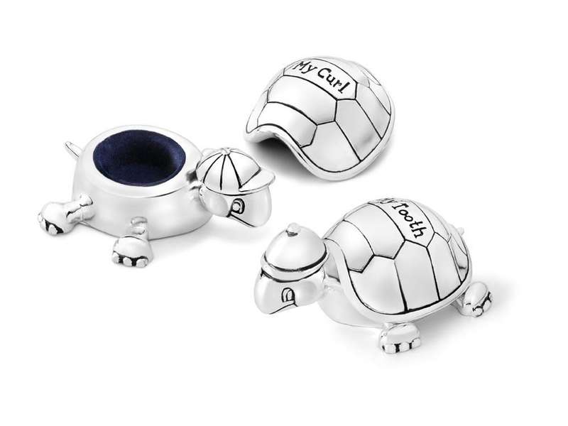 Silver-plated Tortoise set - my first tooth; my first curl