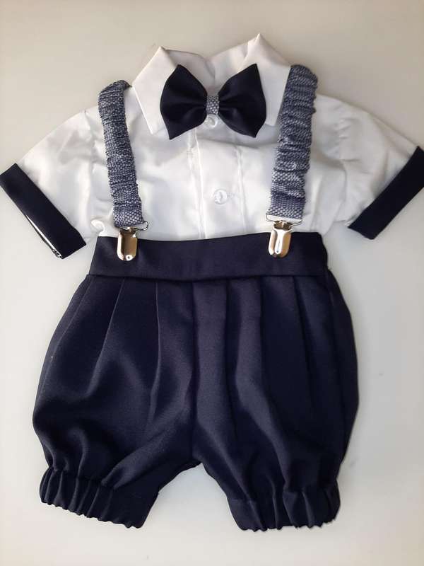 Christening Boys Navy pants with braces