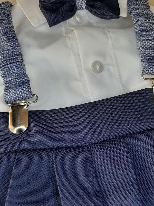 Christening Boys Navy pants with braces