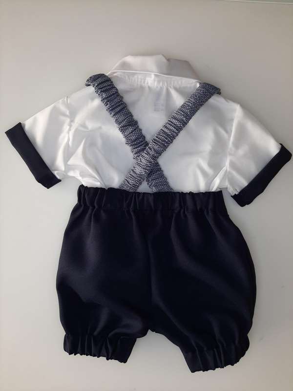 Christening Boys Navy pants with braces