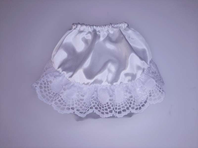 Christening Girls Satin Frilly Pantie With Lace
