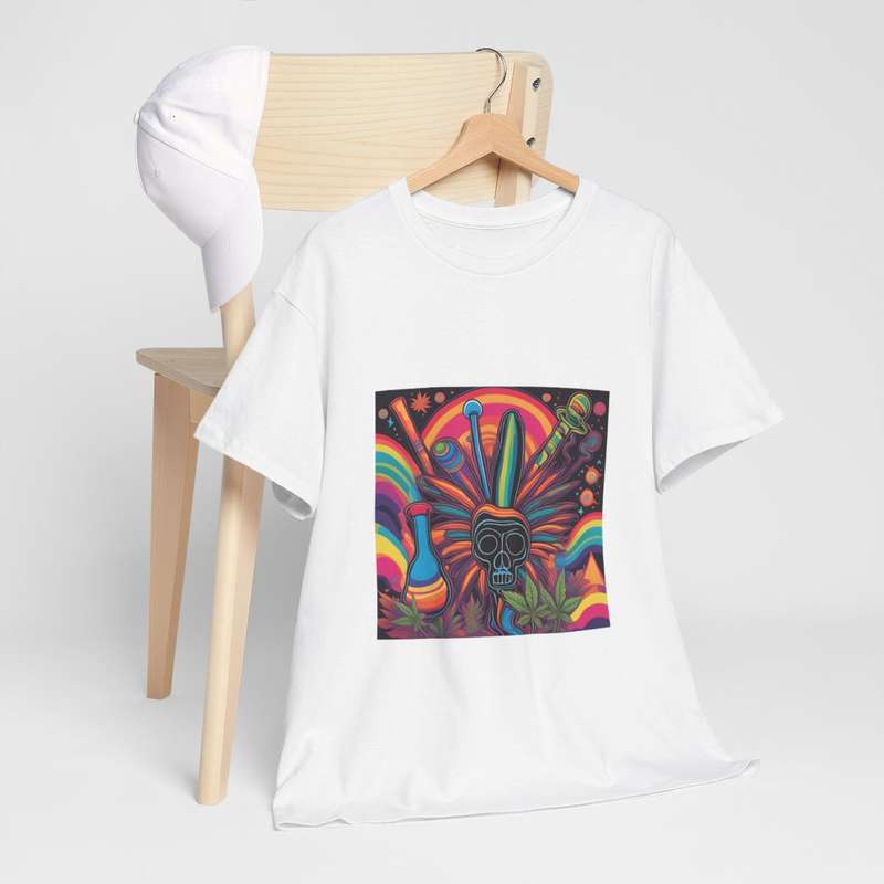 Unisex "Vibrant Psychedelic Skull" T-Shirt