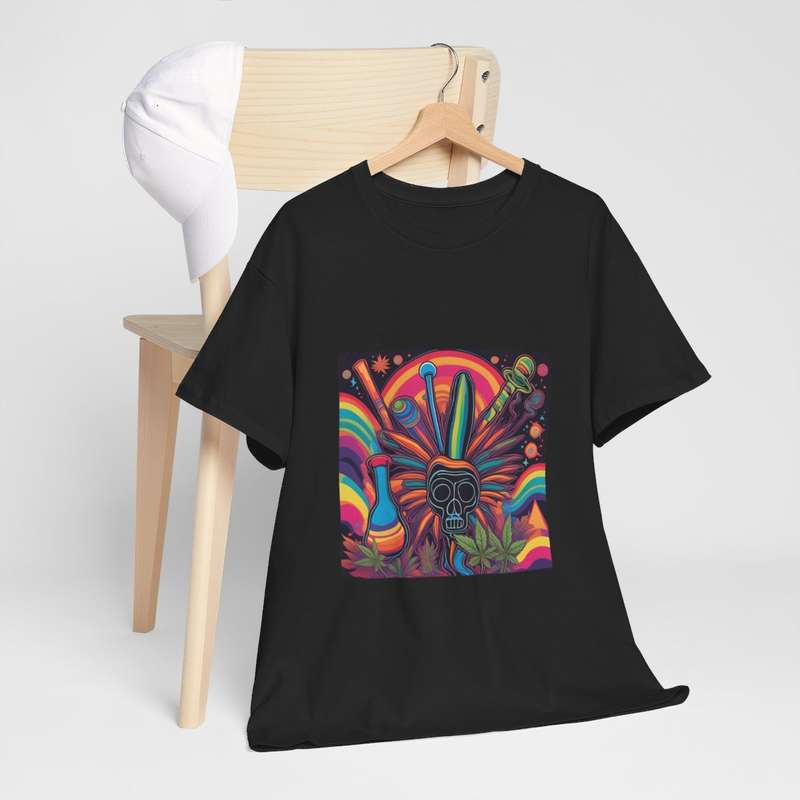 Unisex "Vibrant Psychedelic Skull" T-Shirt