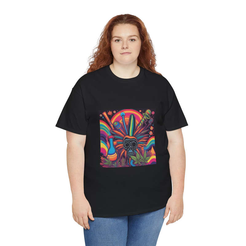 Unisex "Vibrant Psychedelic Skull" T-Shirt