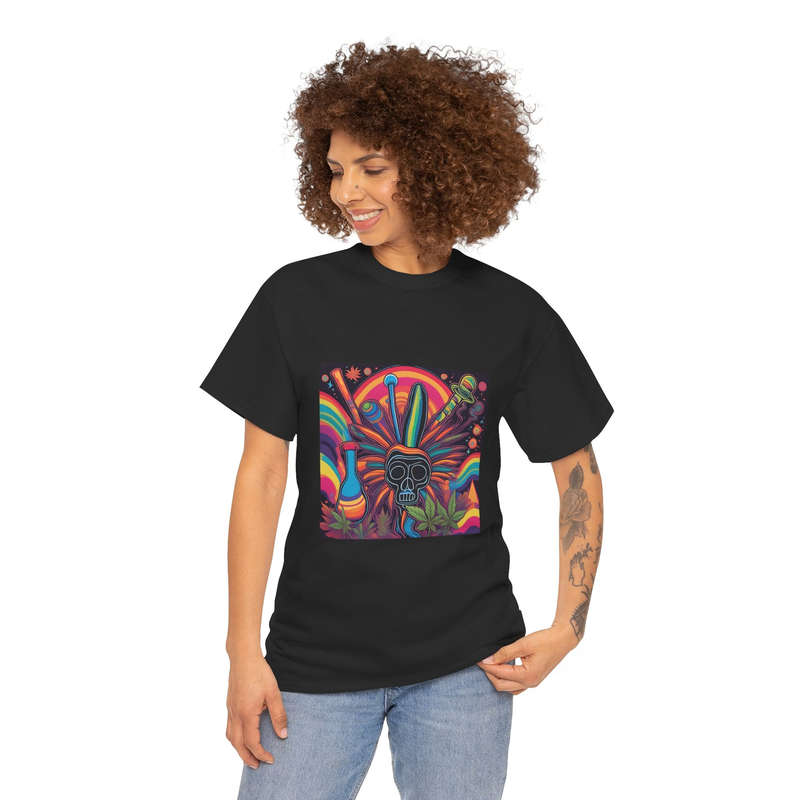 Unisex "Vibrant Psychedelic Skull" T-Shirt