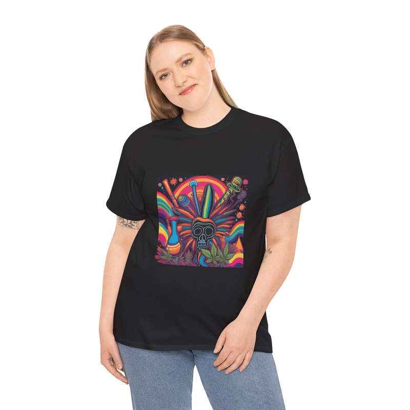 Unisex "Vibrant Psychedelic Skull" T-Shirt