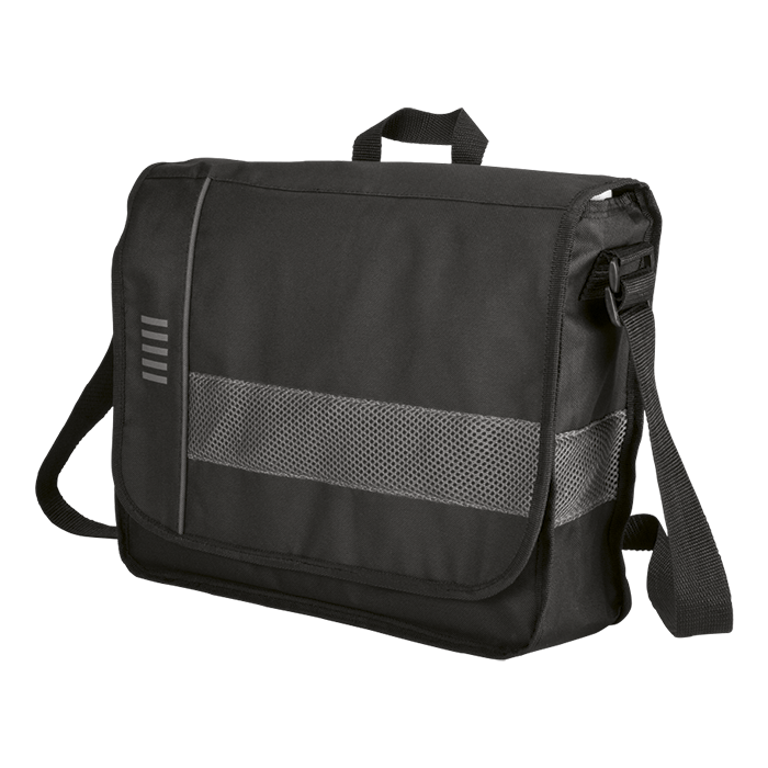 Barron BB0038 - Messenger Bag with Mesh Trim
