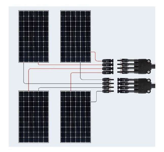 CL0380 MC4 - 4Y Solar Panel Branch Connector