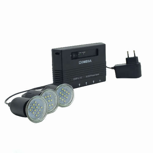 LK043 Omega - Solar Lighting Kit. with Controller. Mobile phone Charger.3 x LED Lights and Panel