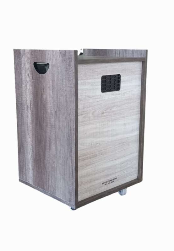 BZ220 - Battery Cabinet on wheels for Inverter and 4 x100Ah Batteries. Melamine robust design