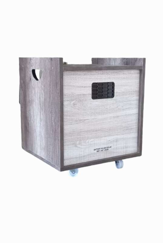 BZ215 - Battery Cabinet on wheels for Inverter and 2x100Ah Batteries. Melamine robust design