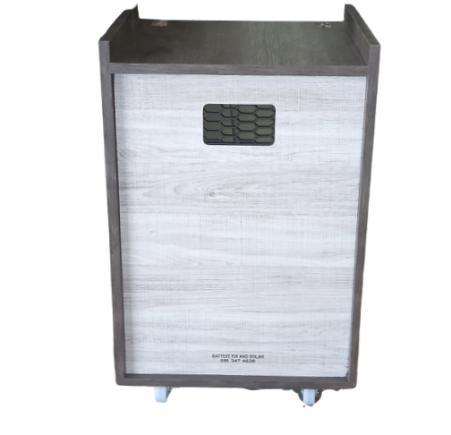 BZ220 - Battery Cabinet on wheels for Inverter and 4 x100Ah Batteries. Melamine robust design