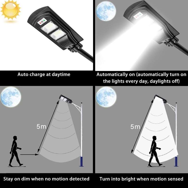 LA082 MTY - Solar Street Light LED with integrated Solar Panel IP66  60Watt. with Remote.