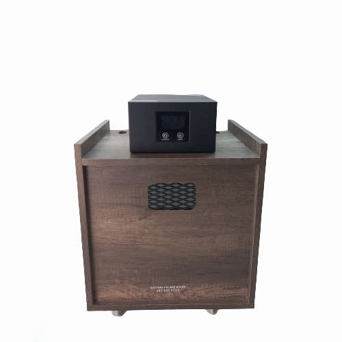 SD050 - Loadshed Kit. Ecotek 12V 1000W PureSW Inverter, 1x Li-ion 12V 100Ah Batt, Cabinet + Cables
