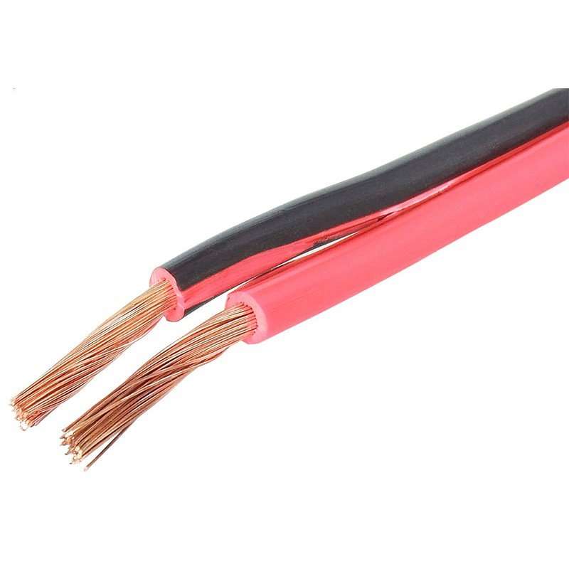 CL0184C  Ripcord - Twin flex Cable  2.5mm Red/Black  Sold per meter