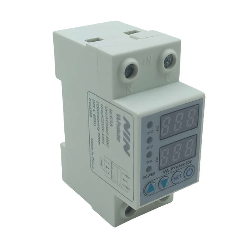 SJ043 Protection - Din Rail AC Intelligent  Adjustable Voltage/Current Protection Switch - 63 amp