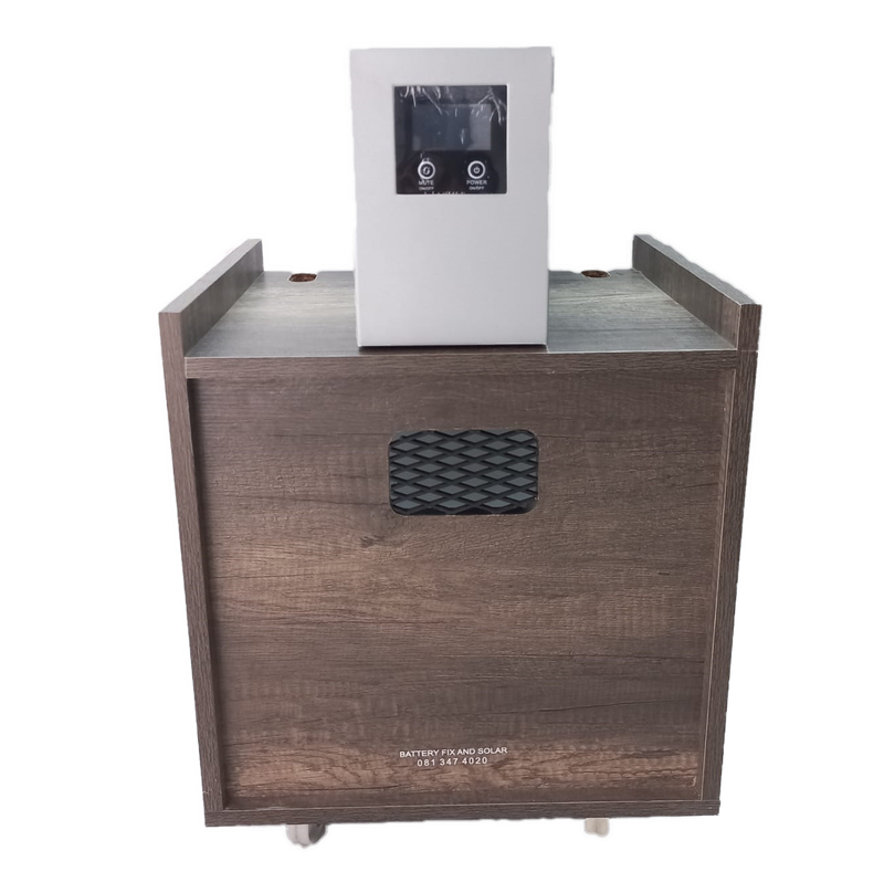 SD065 -Loadshed Kit. Kingstar 24V 2000W PureSW inverter, 2x Li-ion 12V 100Ah  Bat, Cabinet + Cables