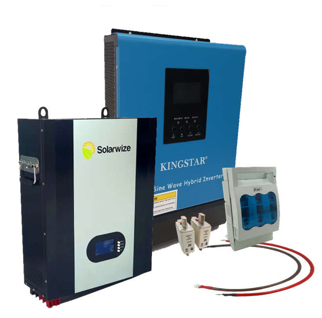 SE032 - Solarwize Backup Power Kit 3.5KVA  Hybrid inverter 24 Volt 2.9Kw 120Ah Li-ion Batt + acc