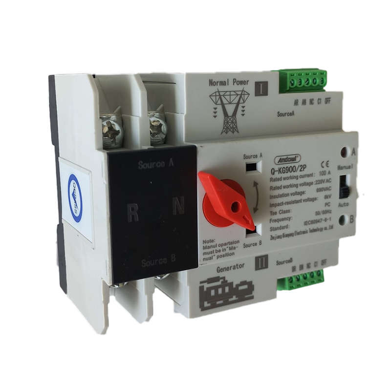 SJ066D  Andowl Protection - Auto/Manual Change Over Switch. Din 2 Pole 230 Volts  63 Amps