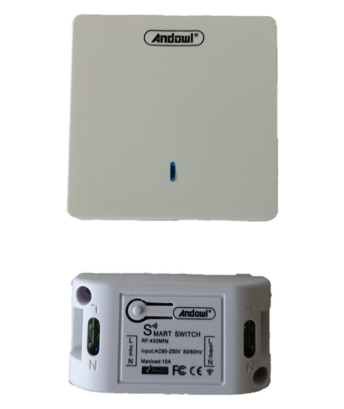 CLQ650 SP - Andowl  Smart Switch. Wireless Remote Control Switch. AC 90-220 10Amps 433mHZ
