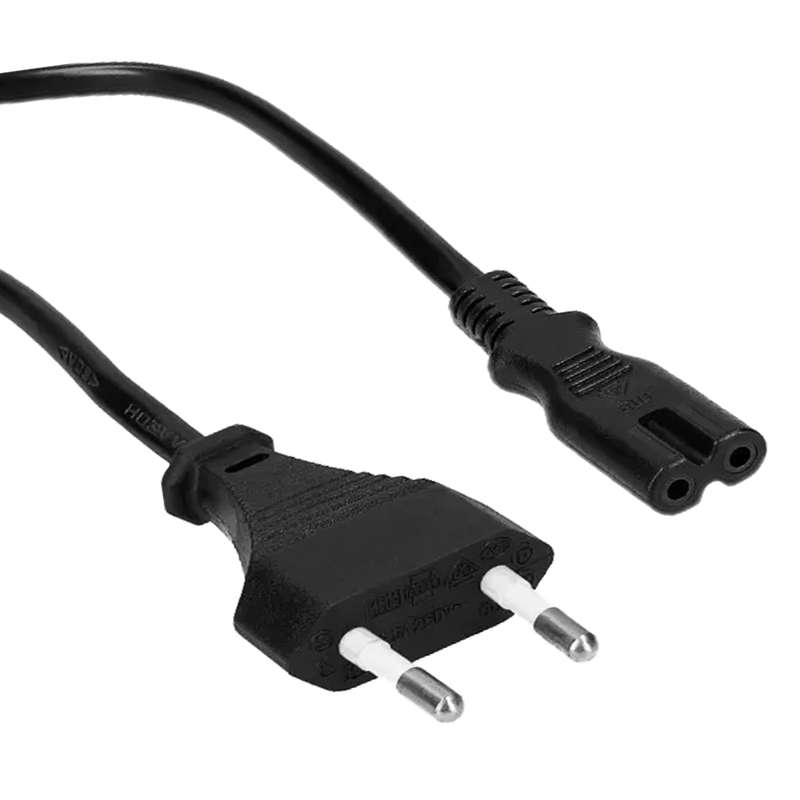 CL0418 Electrical - AC Fig 8 Power lead  2pin 5 Amp 220Volts  Length  1 Meter