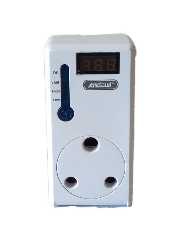 CL0578 - Electrical - Andowl Power Surge protector. Socket 3pin 15 Amp with Delay.