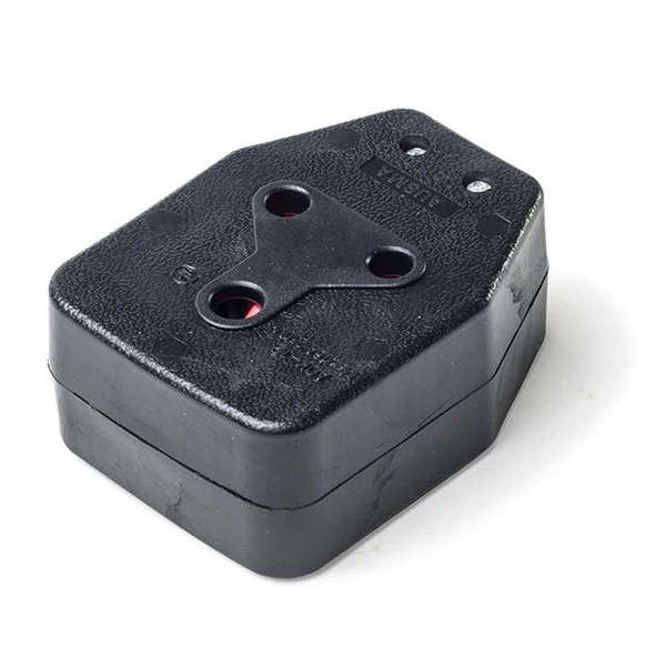 CL0539 Electrical -  Rubber Janus Coupler 3Pin 15Amp socket.