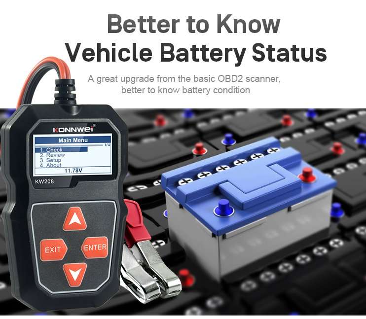 EB017 Konnwei Auto Battery Tester Analyser  12 Volts