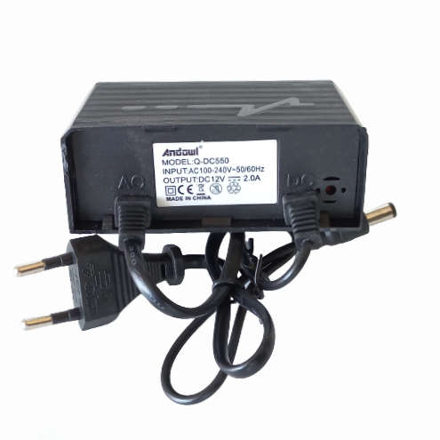 EF017 - Andowl Waterproof Power Supply  AC-DC Universal  1.9mm connector 12 Volts  2 Amps
