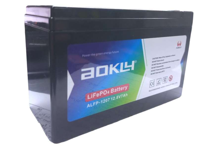 BU019  AOKLY - Battery Lithium LiFe PO4  12.8 Volts 7 Ah
