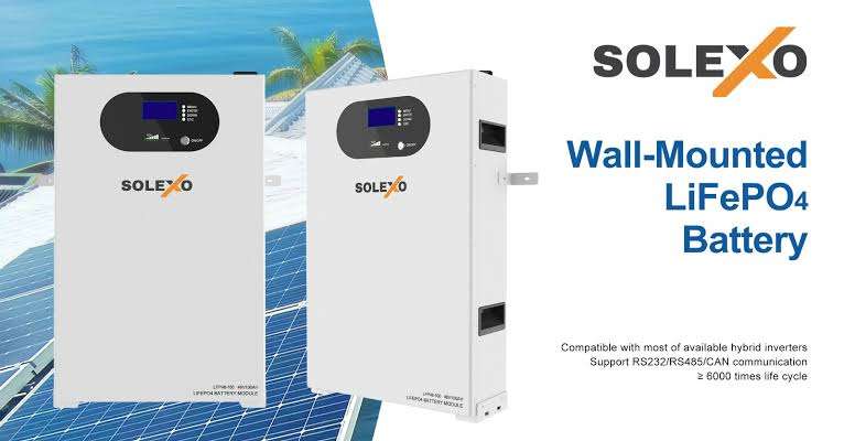 SD0007N - Luxpower Solar Kit. 5Kw 48V Inverter Solexo 48V 4.8kw Lithium Battery Disc Fuses Cables