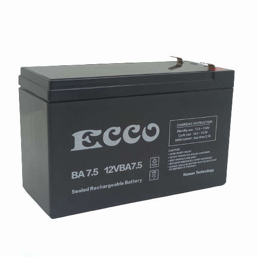 BY053 ECCO - GP Battery  Sealed Lead Acid   12V 7.5 Amps Large Terminal